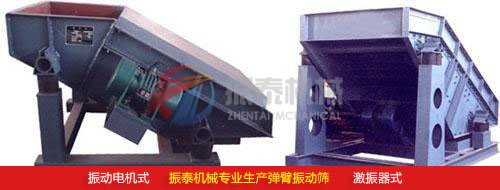 悬臂筛网振动筛（弹臂振动筛）振动电机式、激振器式